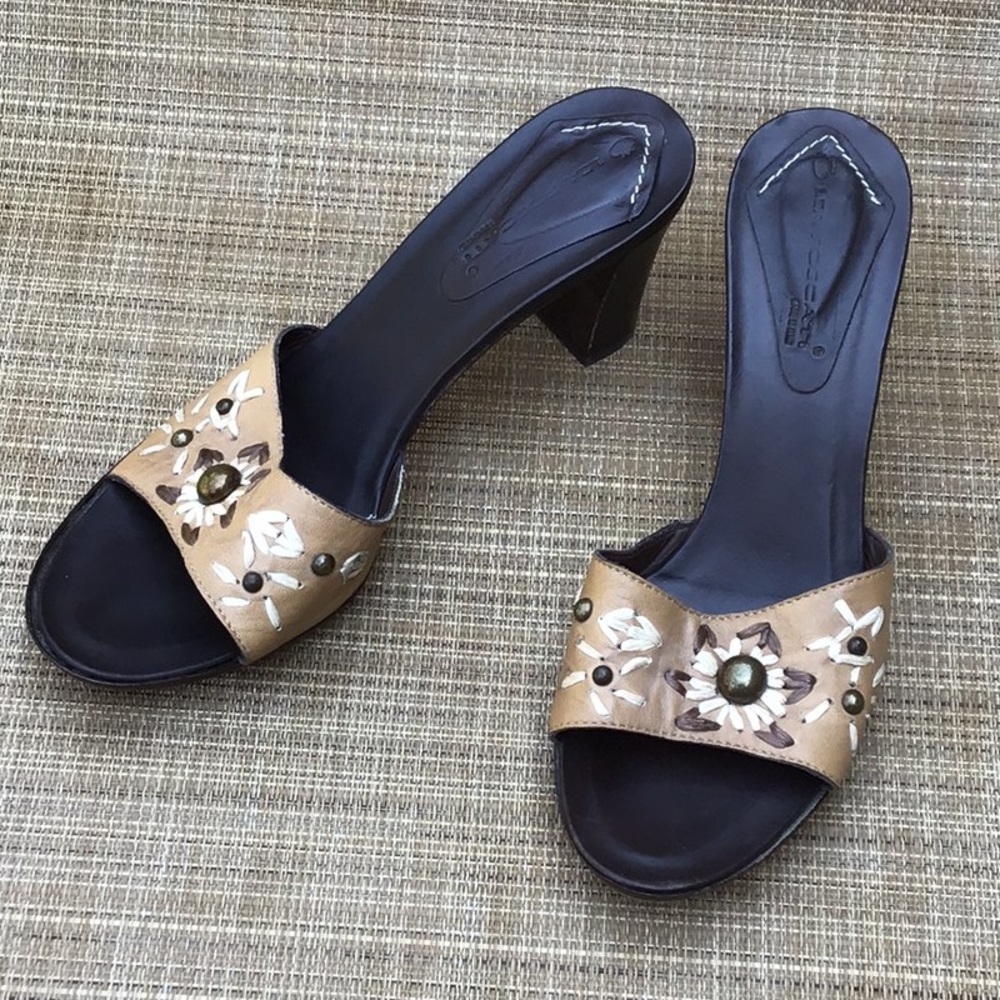 Lea Foscati Italian-made Leather Sandals Sz 38